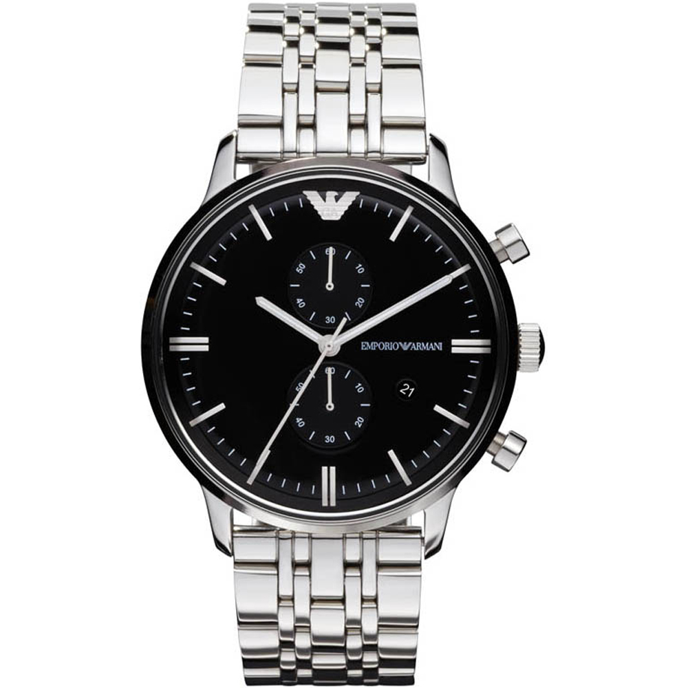 Emporio Armani AR0389 Chronograaf Zilveren Horloge