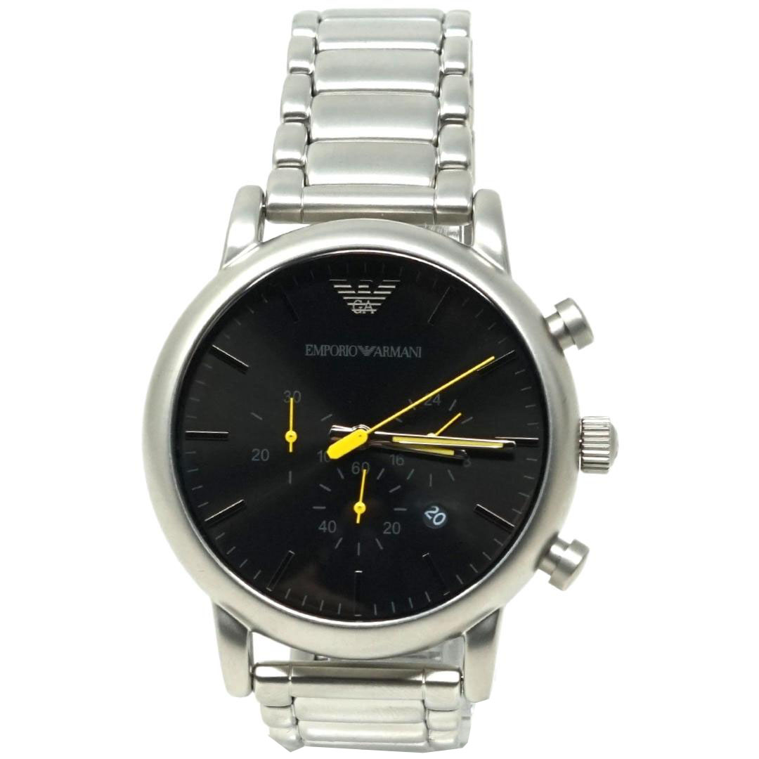 Emporio Armani AR11324 Luigi chronograaf zilveren horloge - maat One Size