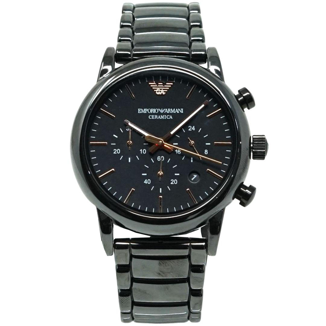 Emporio Armani AR1509 donkerzilveren horloge