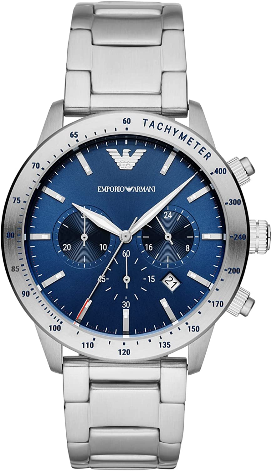 Emporio Armani Mario Mannen Horloge Zilverkleurig AR11306