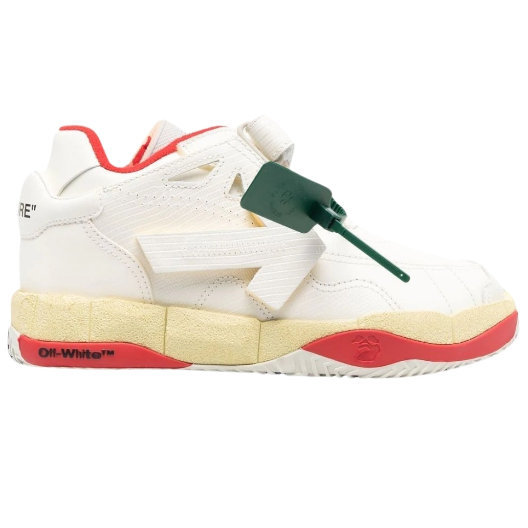 Gebroken witte lage puzzel Couture witte sneakers - maat EU 39/ UK 6