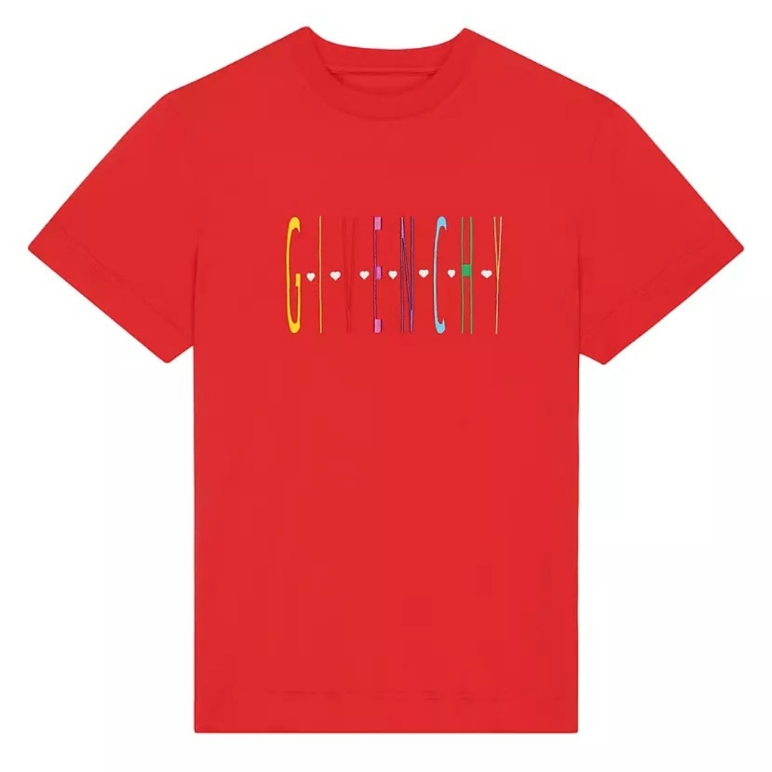 Givenchy Heart-logo slim-fit rood T-shirt