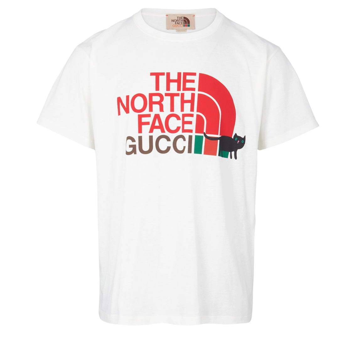Gucci X The North Face Design wit T-shirt met normale pasvorm - maat S