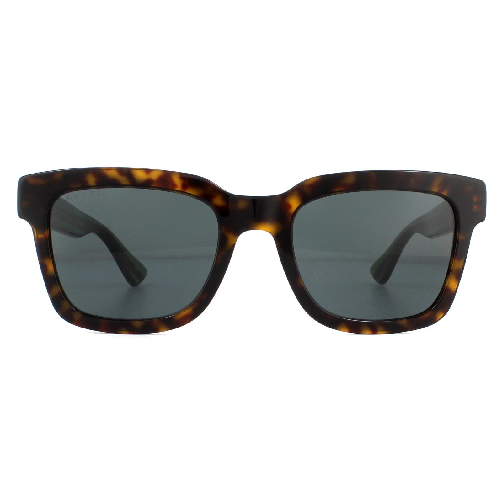 Gucci Zonnebril GG0001S 003 Donker Havana Grijs