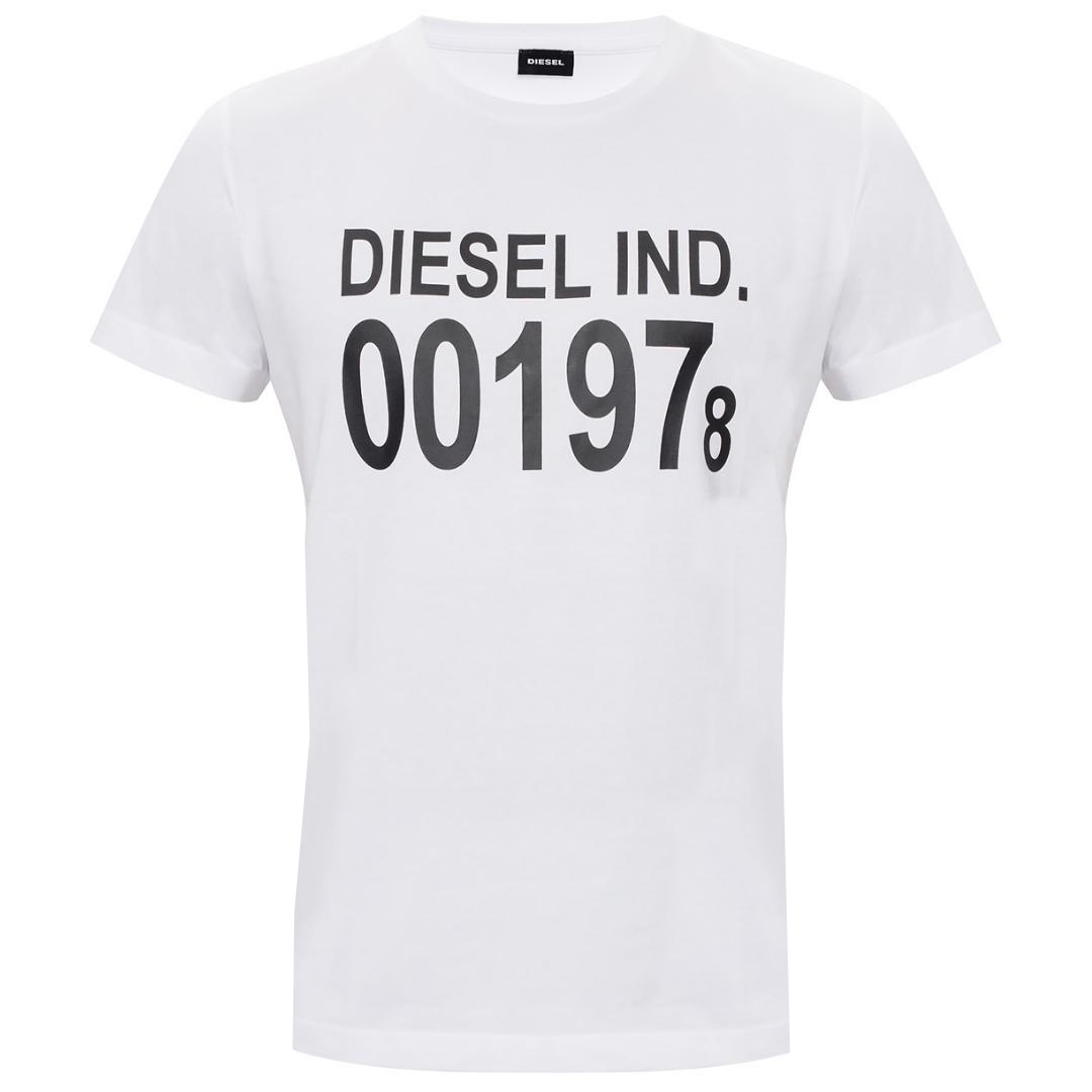 Heren Diesel T-Diego 001978 T-Shirt in Wit - maat XL