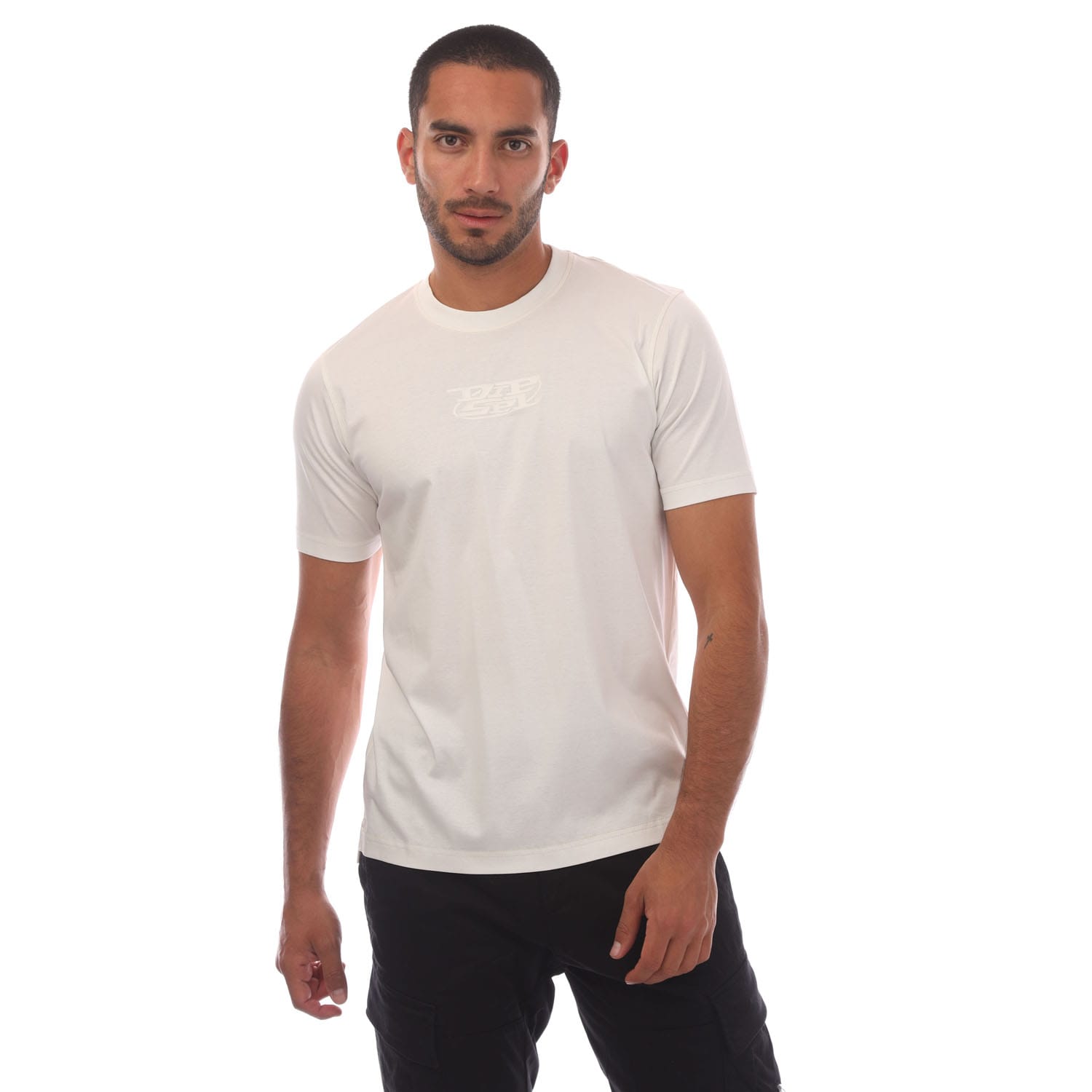 Heren Diesel T-Must-Slits-N T-shirt in Wit - maat XS
