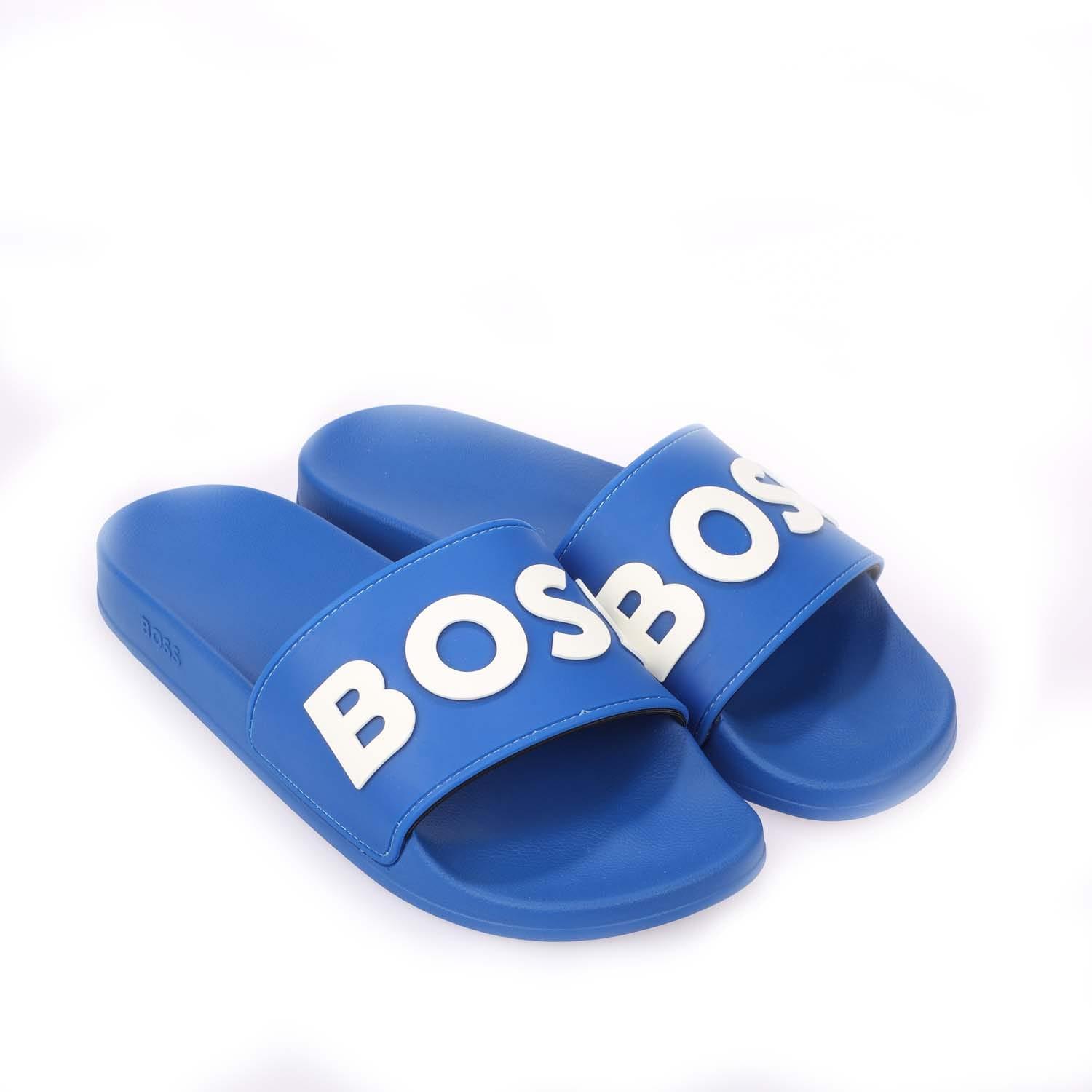 Hugo Boss Dames/Dames Kirk Logo Sliders (Blauw) - maat EU 38 / UK 5