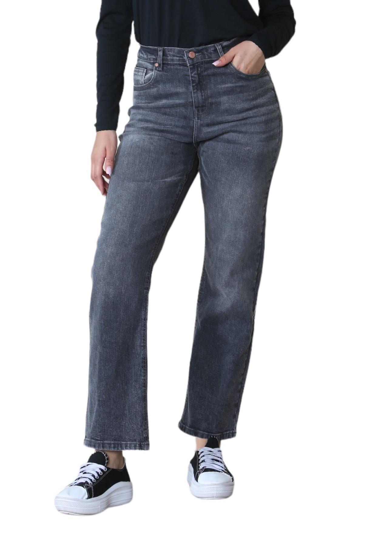 MYT Dames Wide Leg High Waisted Jeans in Zwart - maat EU 46 Normaal / UK 18 Normaal