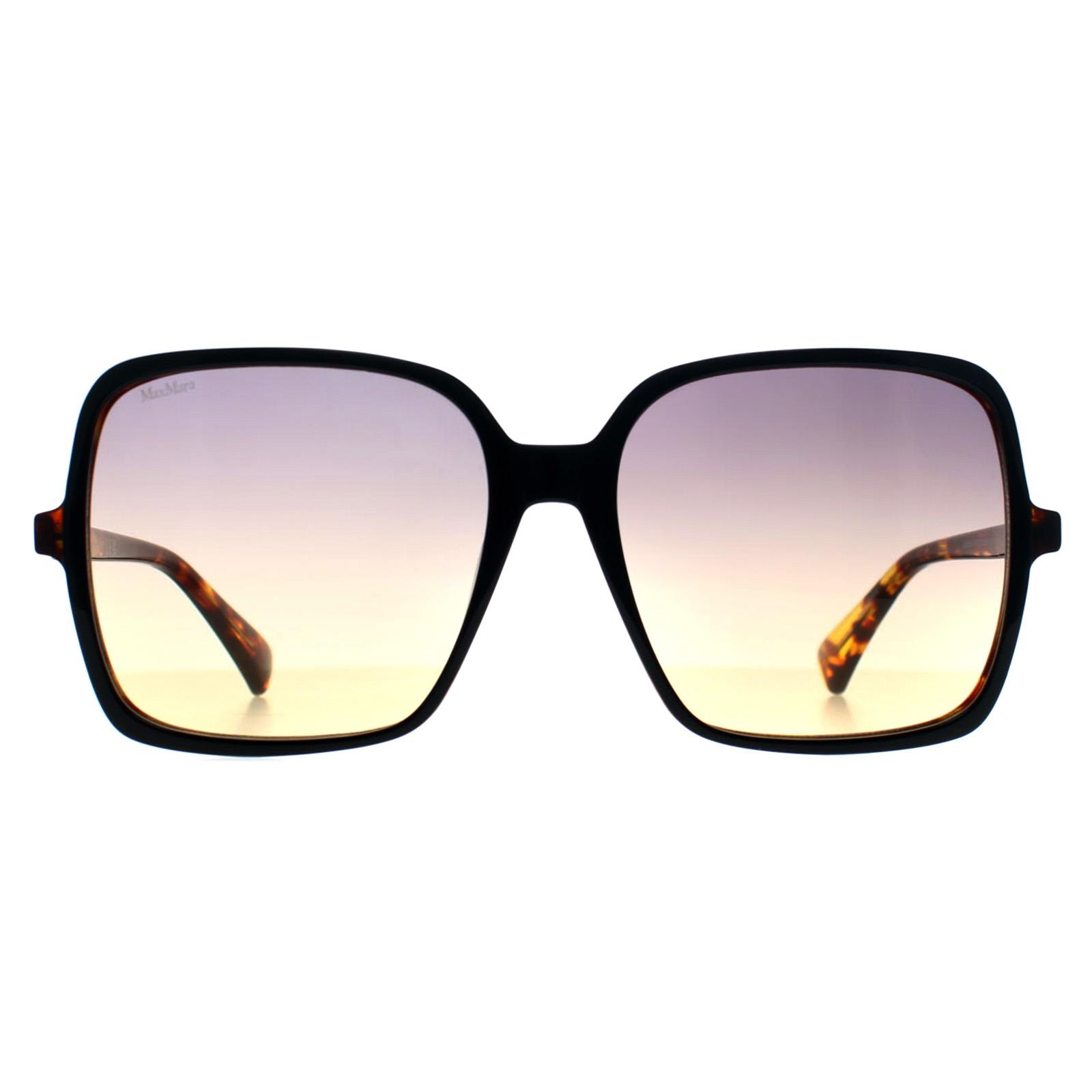 Max Mara Square Womens Havana Bruin Gradient MM0037/S Emme9 - maat One Size