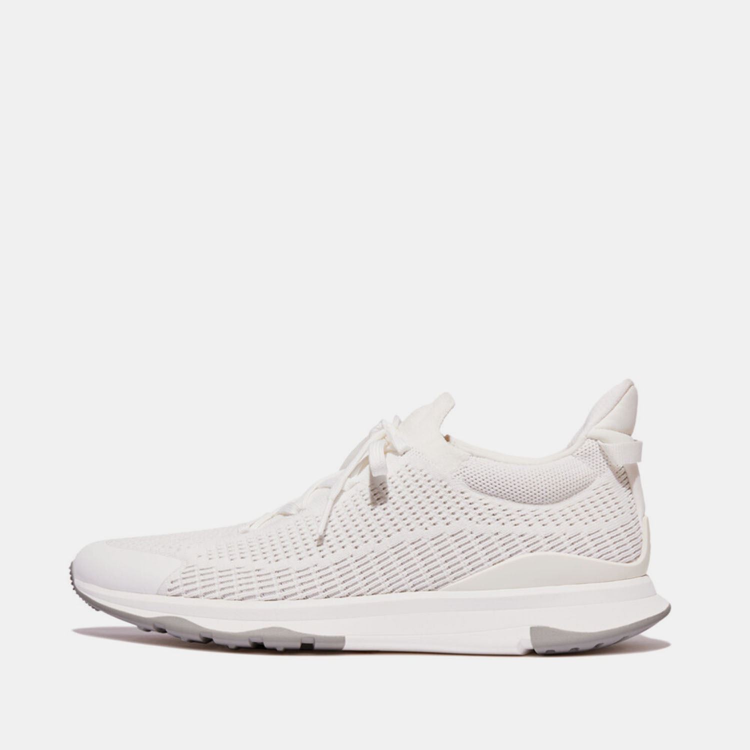 Men's Fit Flop Vitamin FFX Knit Sports Trainers in White Grey