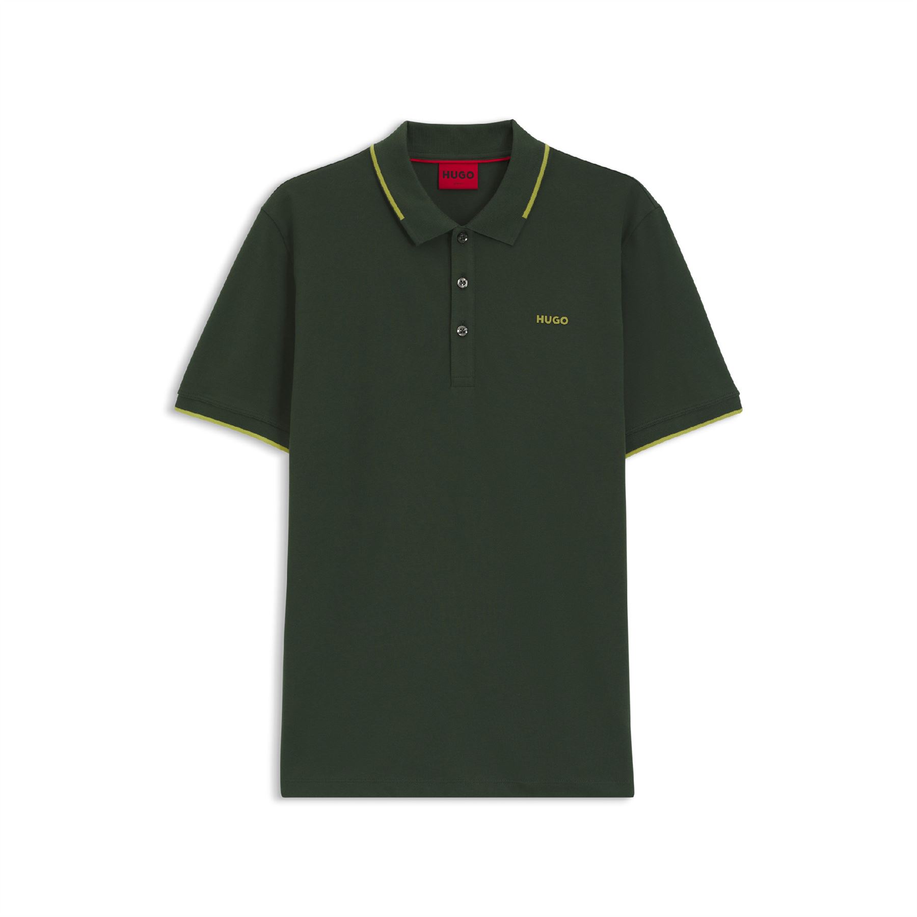Men's Hugo Boss Dinoso222 Printed Logo Polo Shirt in Green - maat 2XL