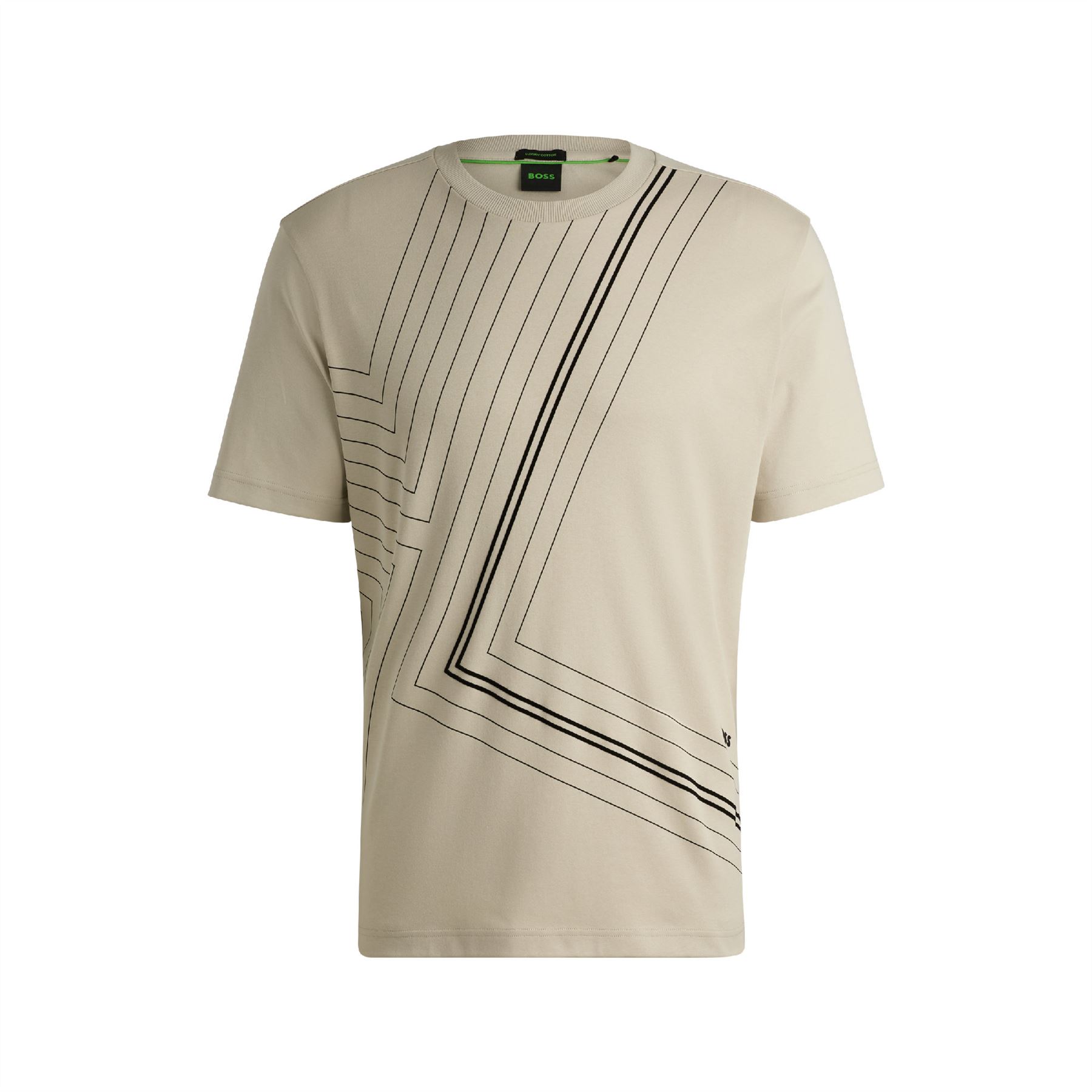 Men's Hugo Boss Tee 7 T-Shirt in Beige - maat 2XL