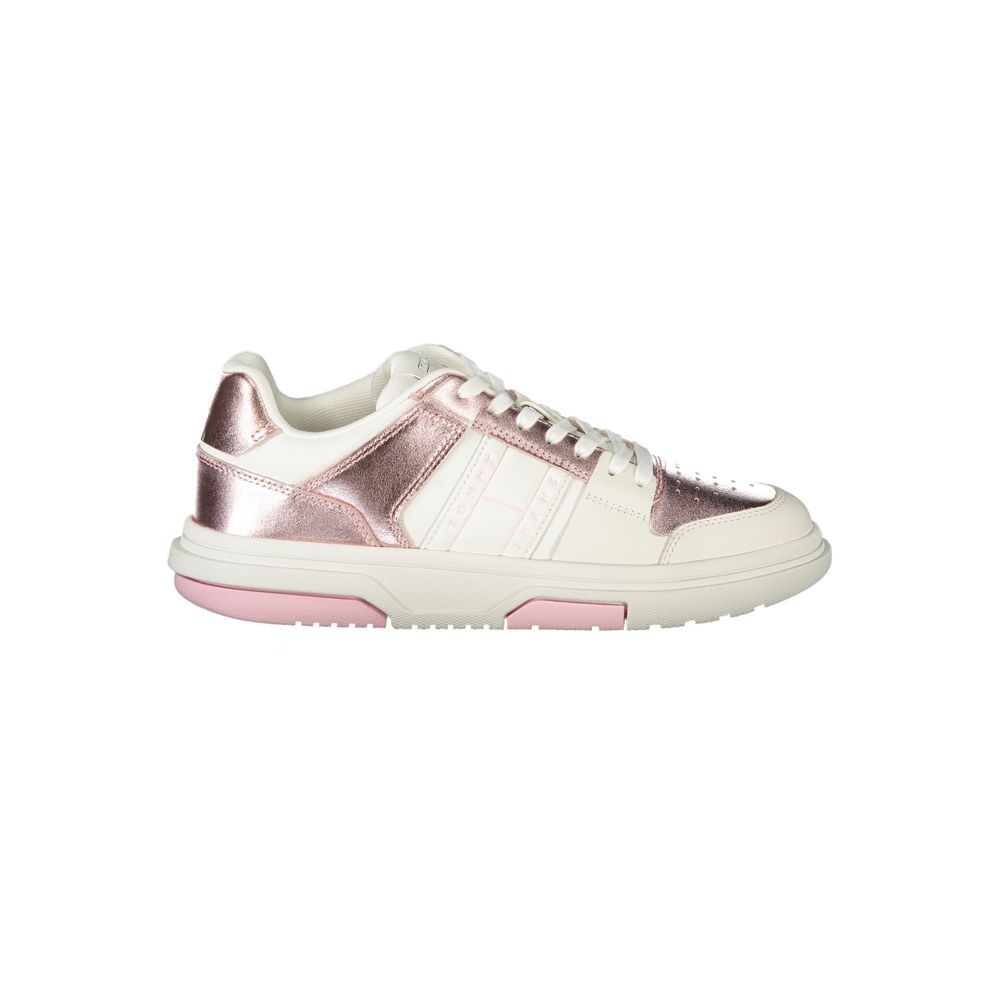 Metallic Laag Top Sneakers Roségoud Stijl