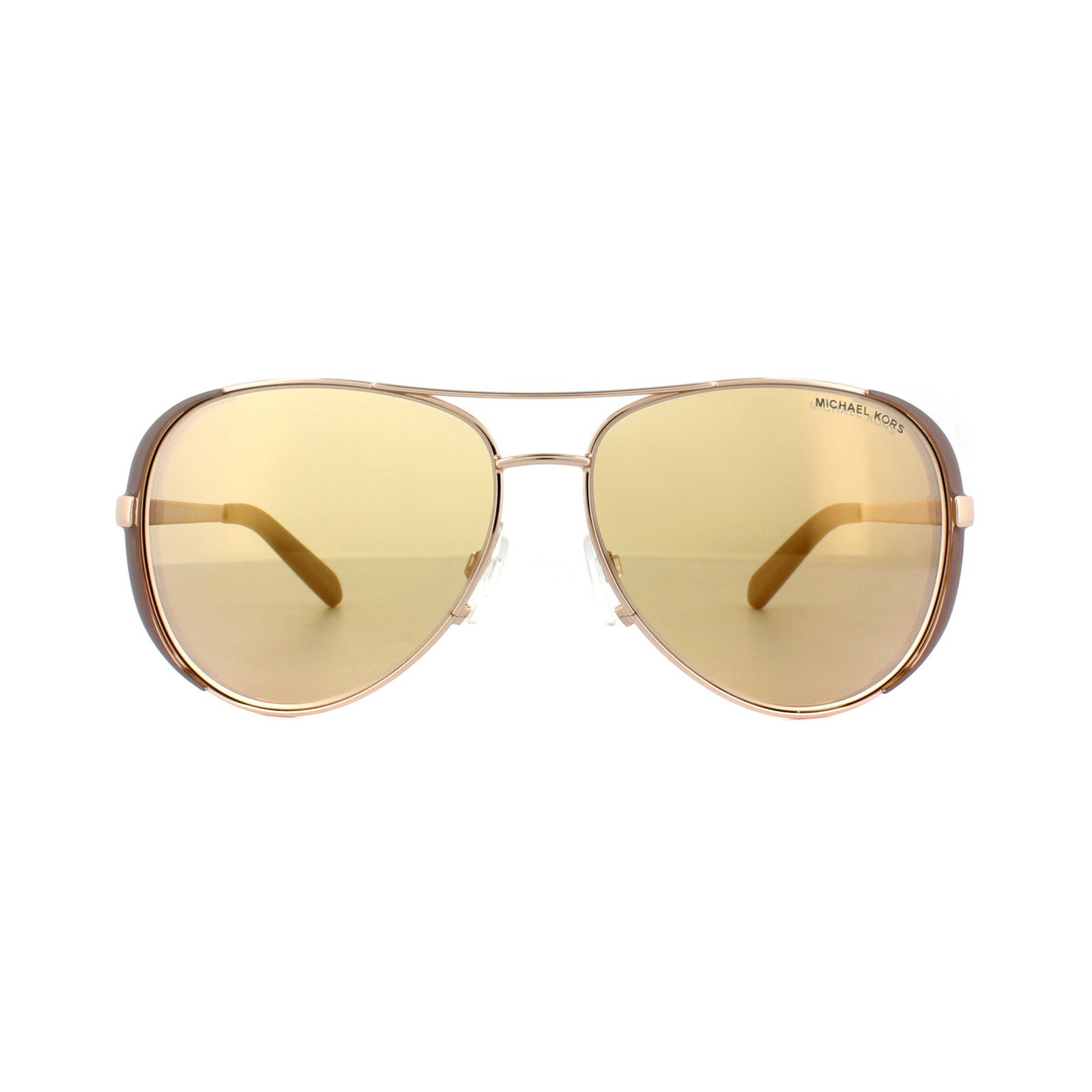 Michael Kors Zonnebril Chelsea 5004 1017R1 Gepolijste Roos Goud Roos Goud Mirror - maat One Size