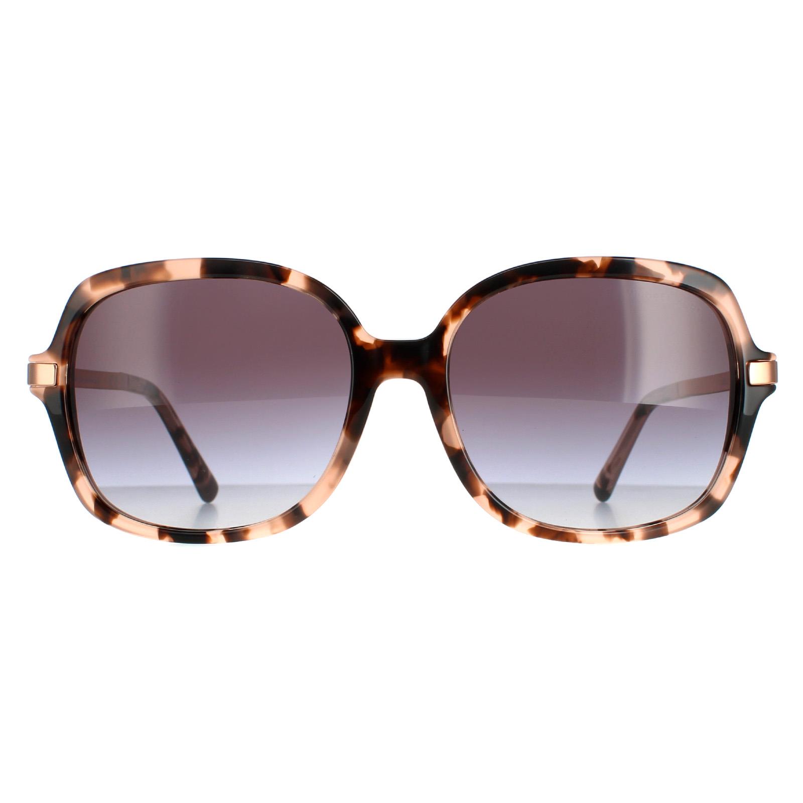Michael Kors zonnebril Adrianna II MK2024 316213 Pink Tortoise lichtgrijze gradiënt - maat One Size