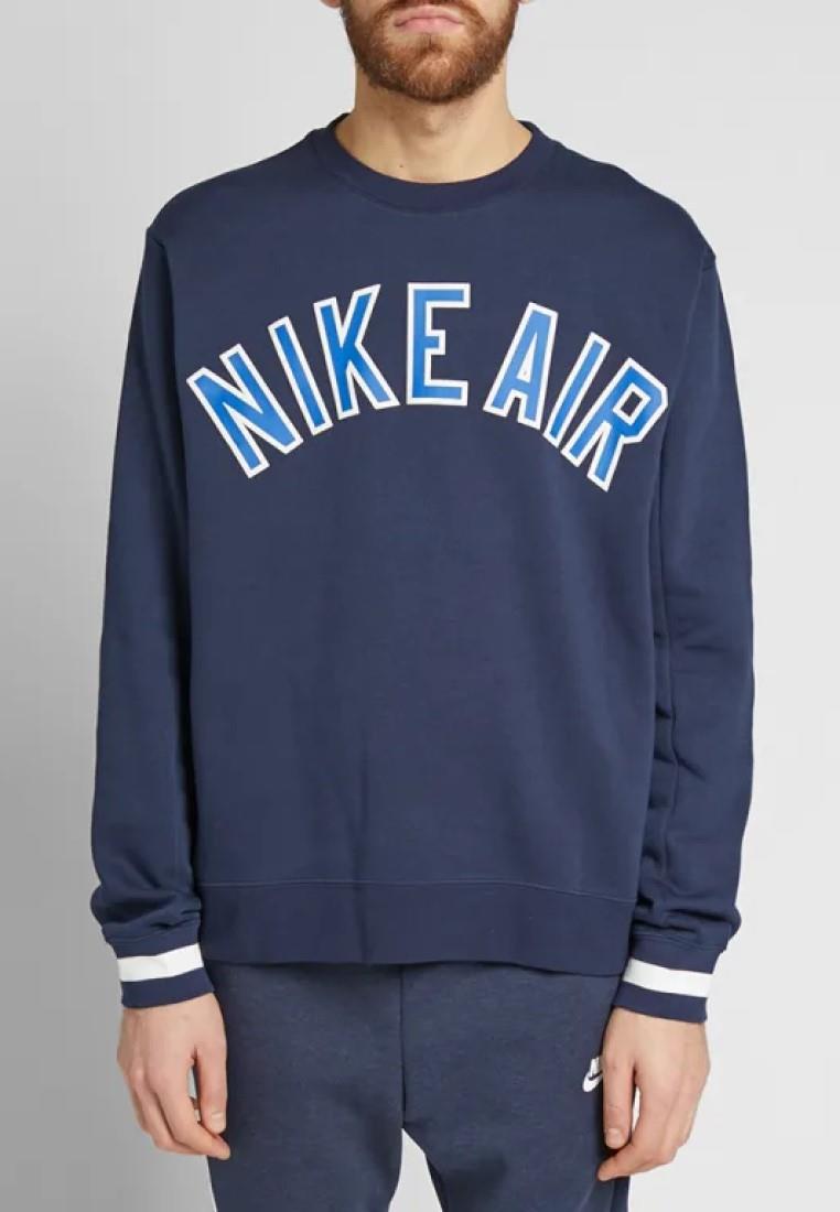 Nike Air Fleece Crew Sweatshirt in Navy - maat M