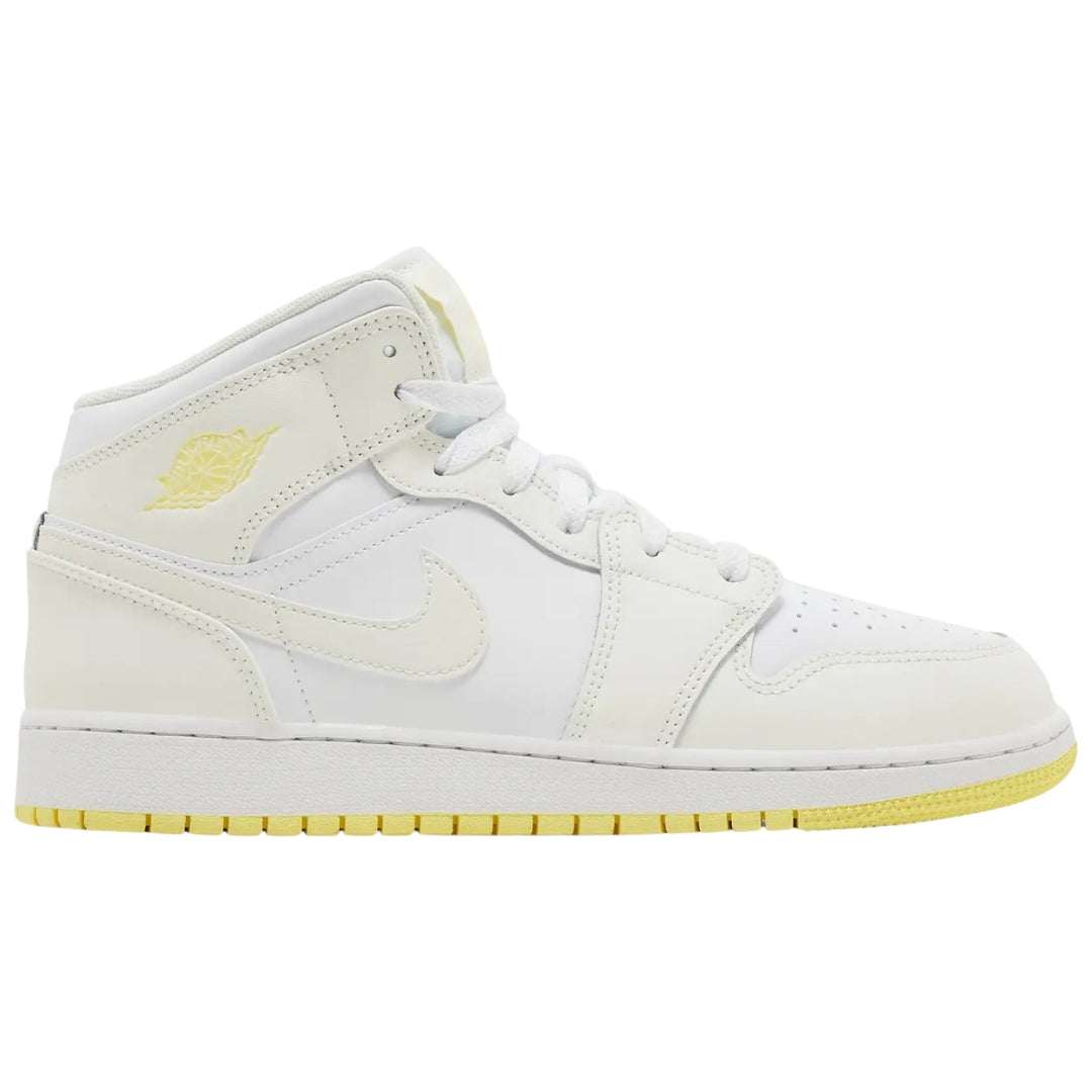 Nike Air Jordan 1 Mid (gs) Witte High Tops Jeugd - maat EU 37.5 / UK 4.5