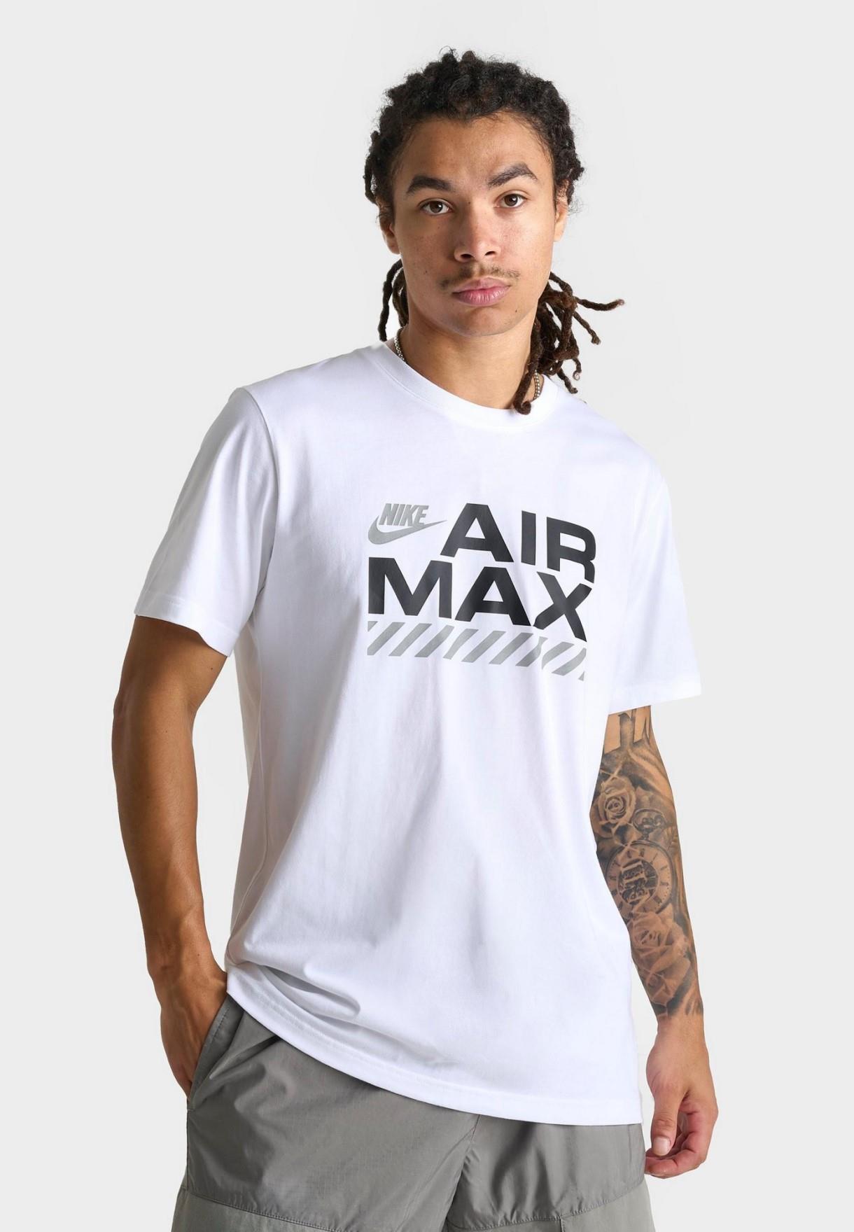 Nike Air Max Graphic T-shirt voor heren in wit - maat S