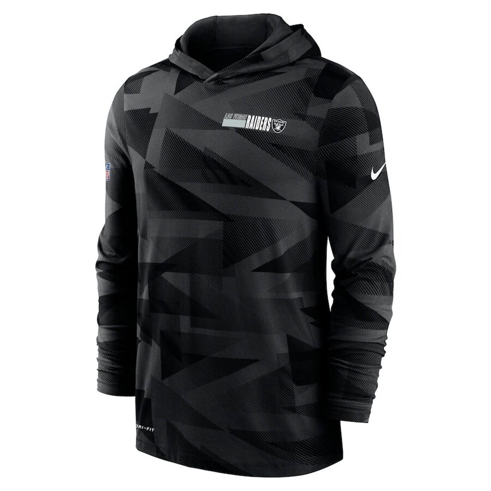 Nike Dri-Fit NFL Las Vegas Raiders Zwart Pullover Heren Sideline Hoodie NKD8 00A - maat M