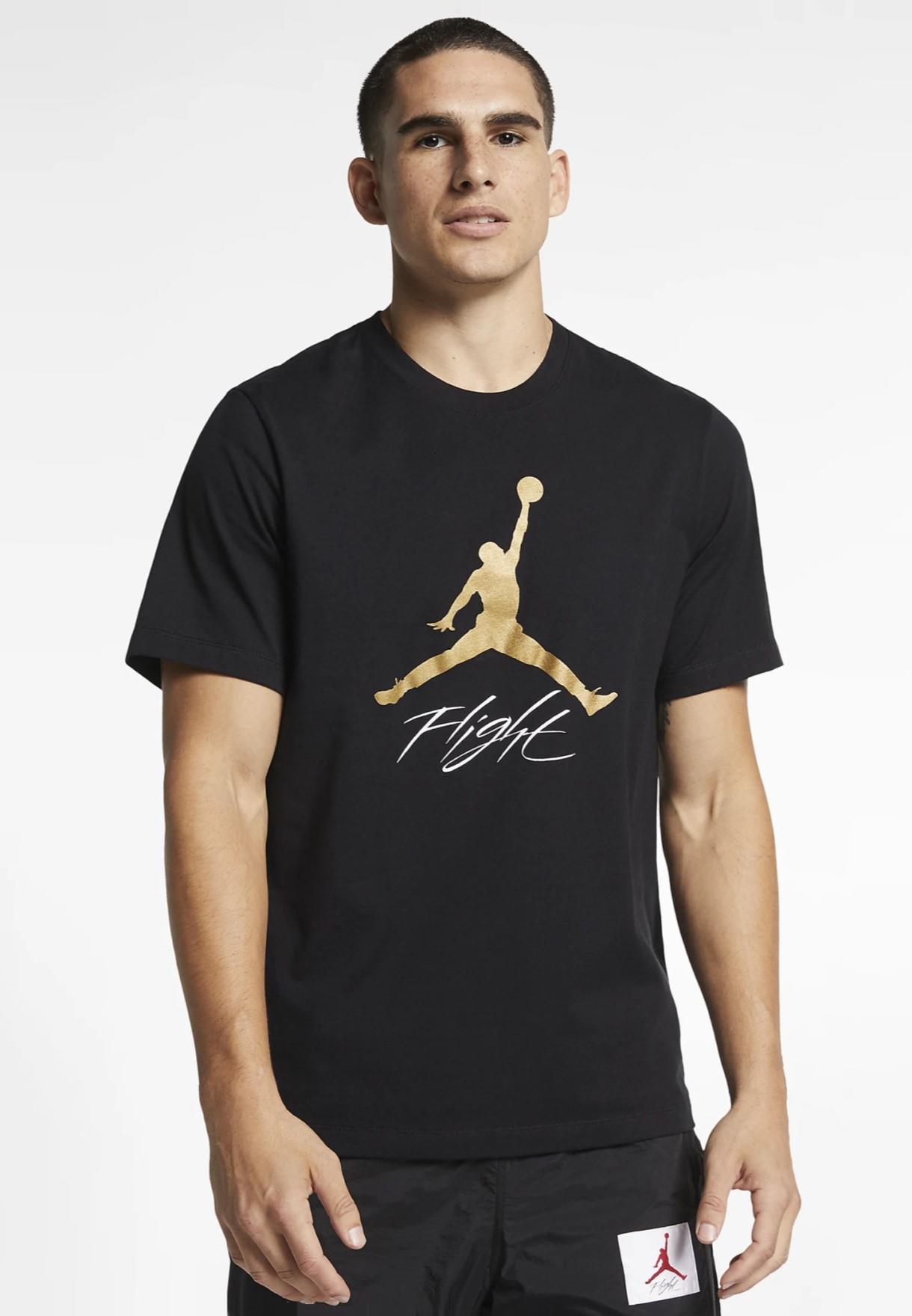 Nike Jordan Jumpman Flight T Shirt in zwart - maat M