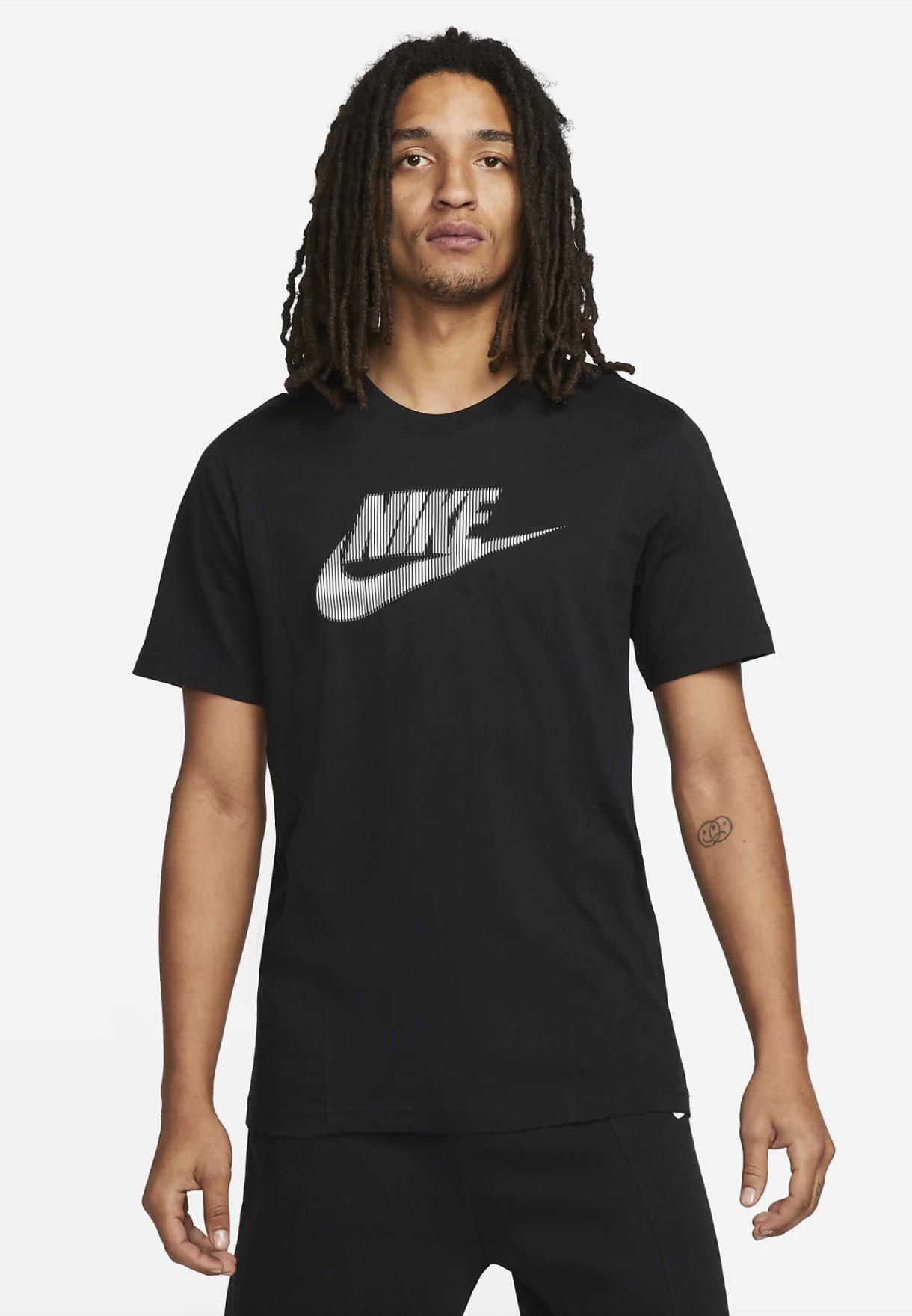 Nike Sportswear hybride T-shirt voor heren in zwart - maat XL