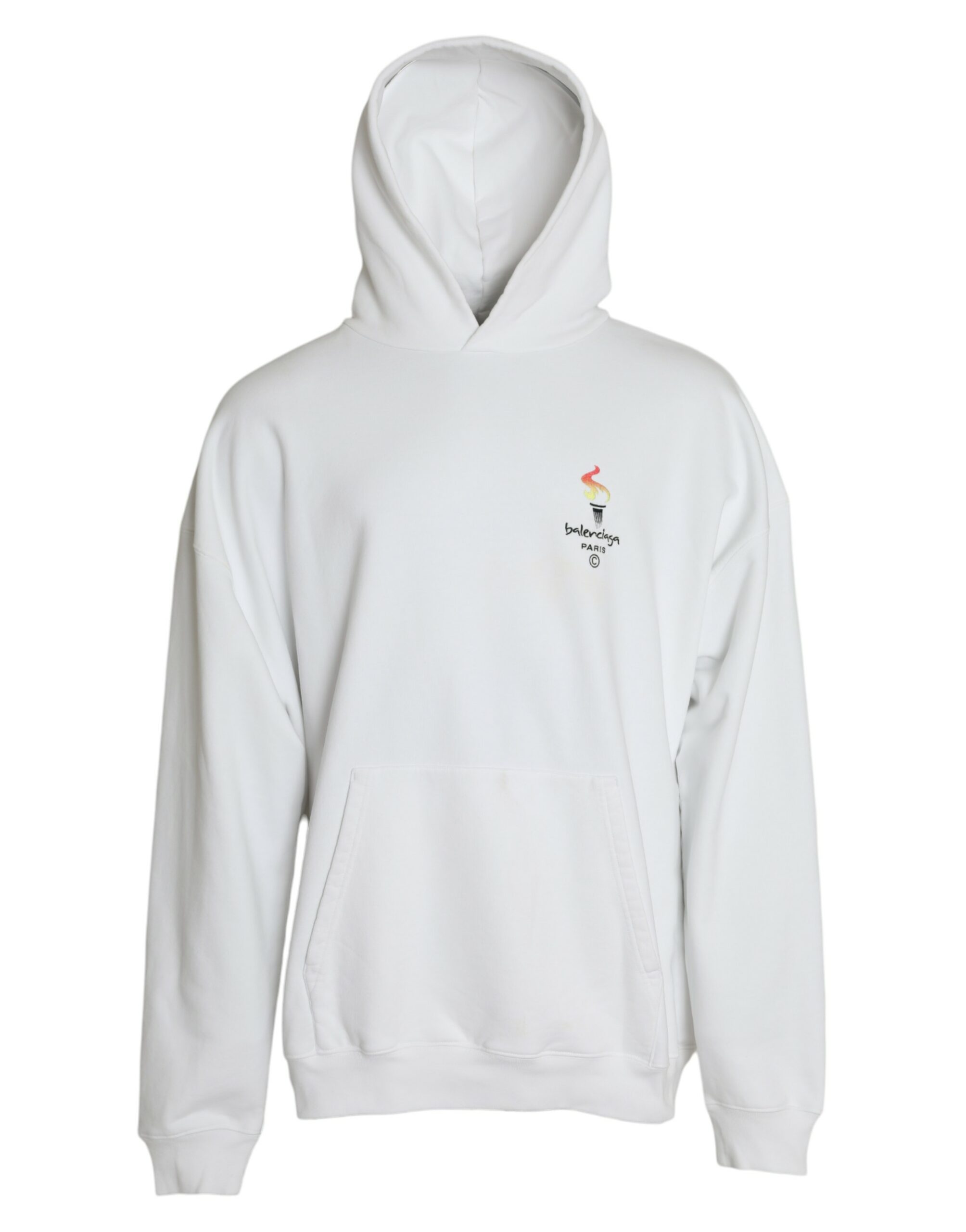 Olympische Toorts Logo Hoodie Oversized Breiwerk - maat S