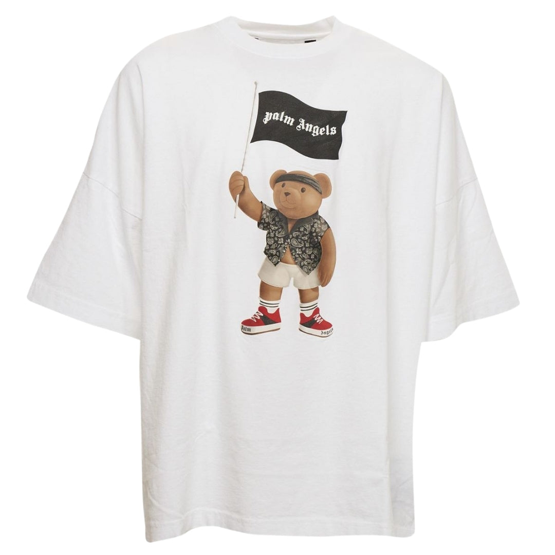 Palm Angels Pirate Bear losvallend wit T-shirt - maat M