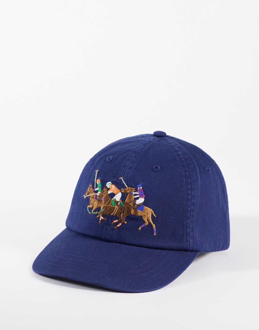 Polo Ralph Lauren - Baseballkappe in Newport-Marineblau mit Polospieler-Grafik