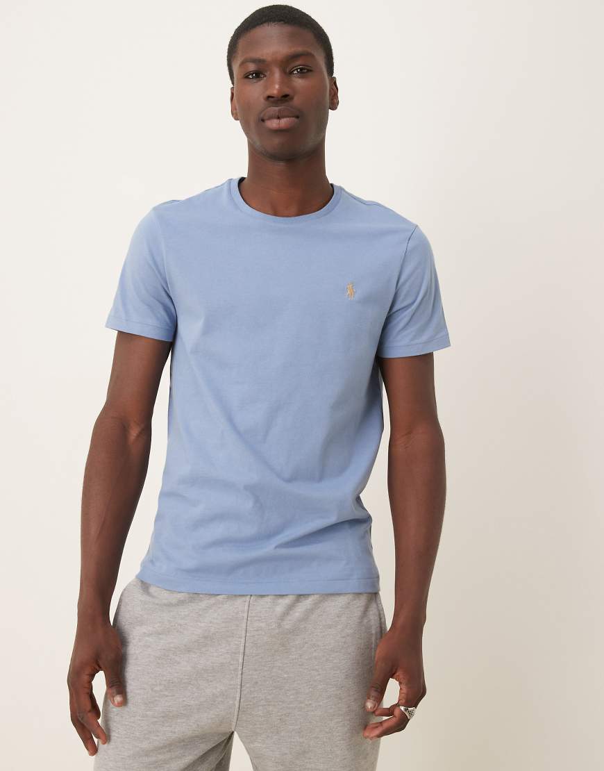 Polo Ralph Lauren - T-Shirt in Hellblau mit Markenlogo