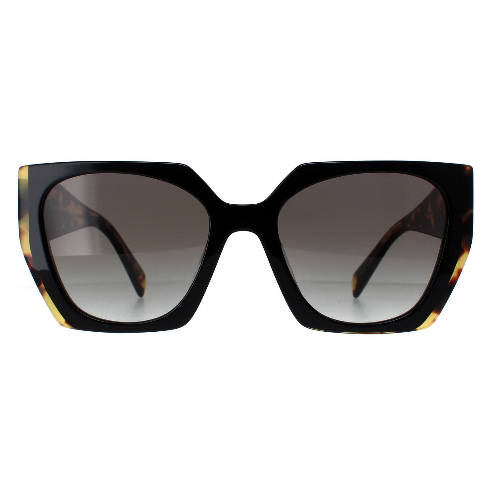 Prada PR15WS 3890A7 zwart en medium tortoise lichtgrijs gradiÃ"nt zonnebril - maat One Size