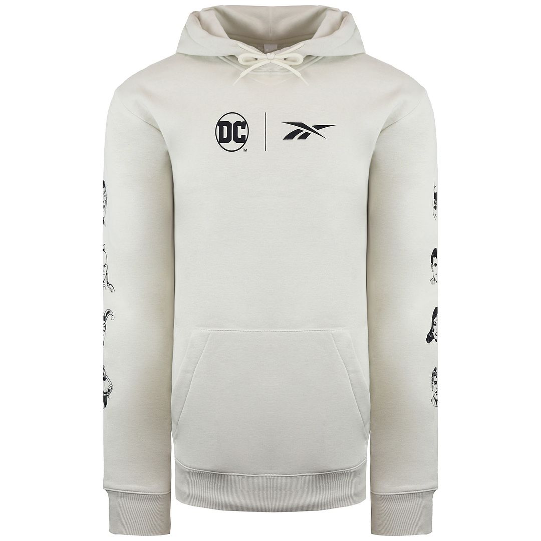 Reebok x DC Logo Heren Off White Hoodie - maat XL