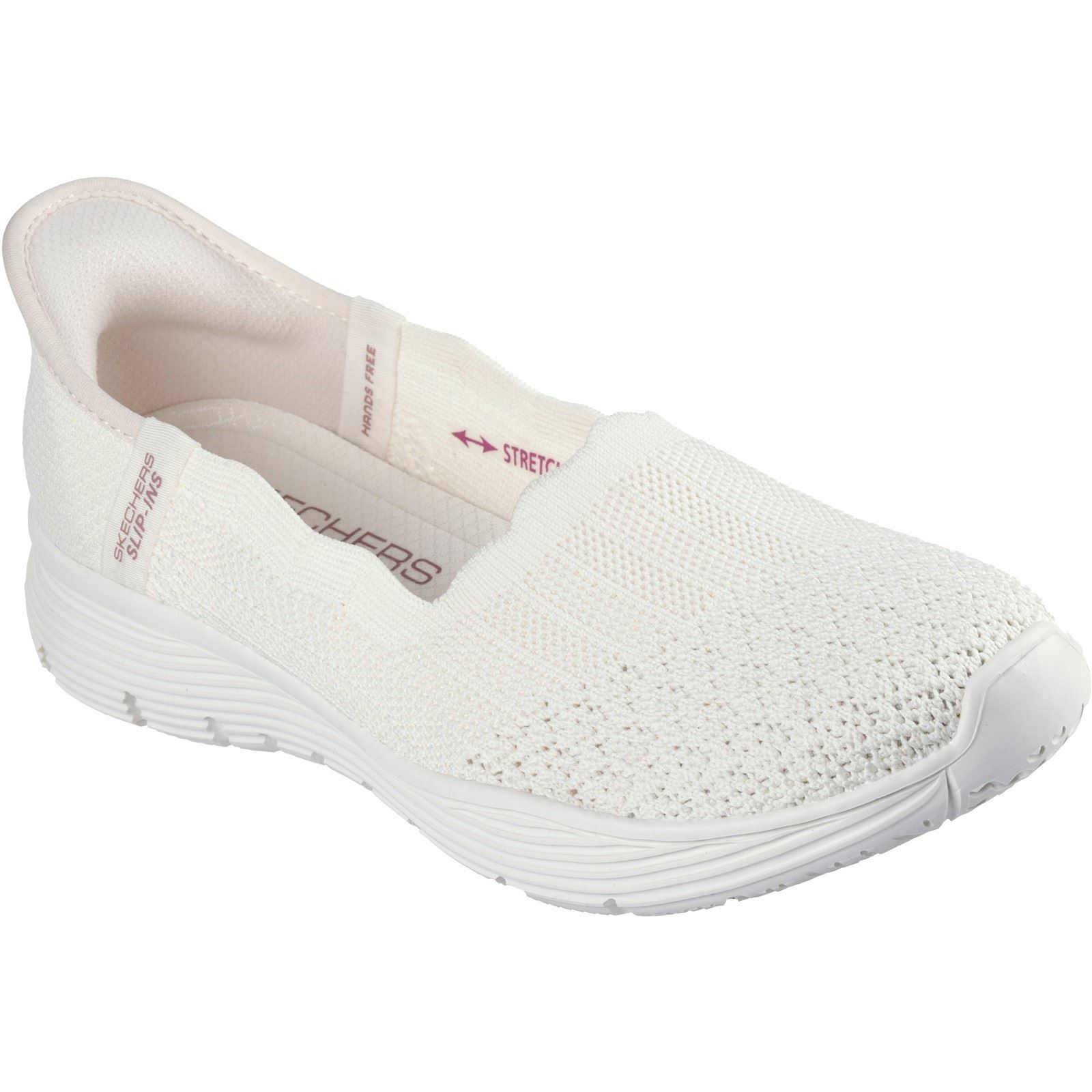 Skechers Seager Believe It Textiel Dames Off White Sneakers - maat EU 39/ UK 6