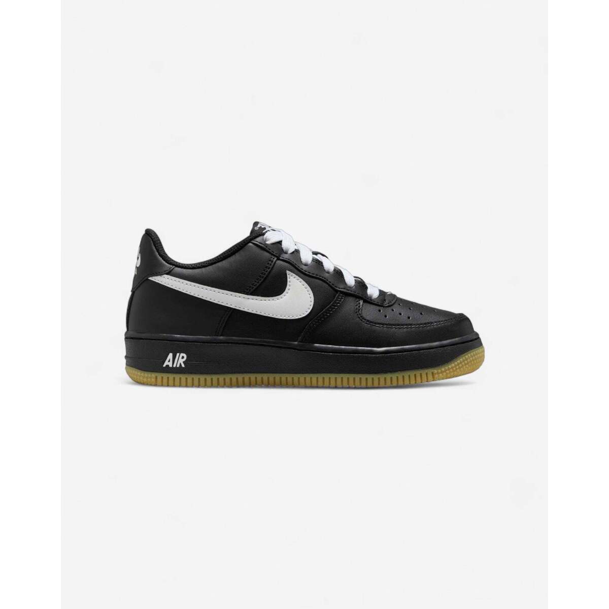 Sneakers Nike Air Force 1 Black Gum Light Brown White (GS)