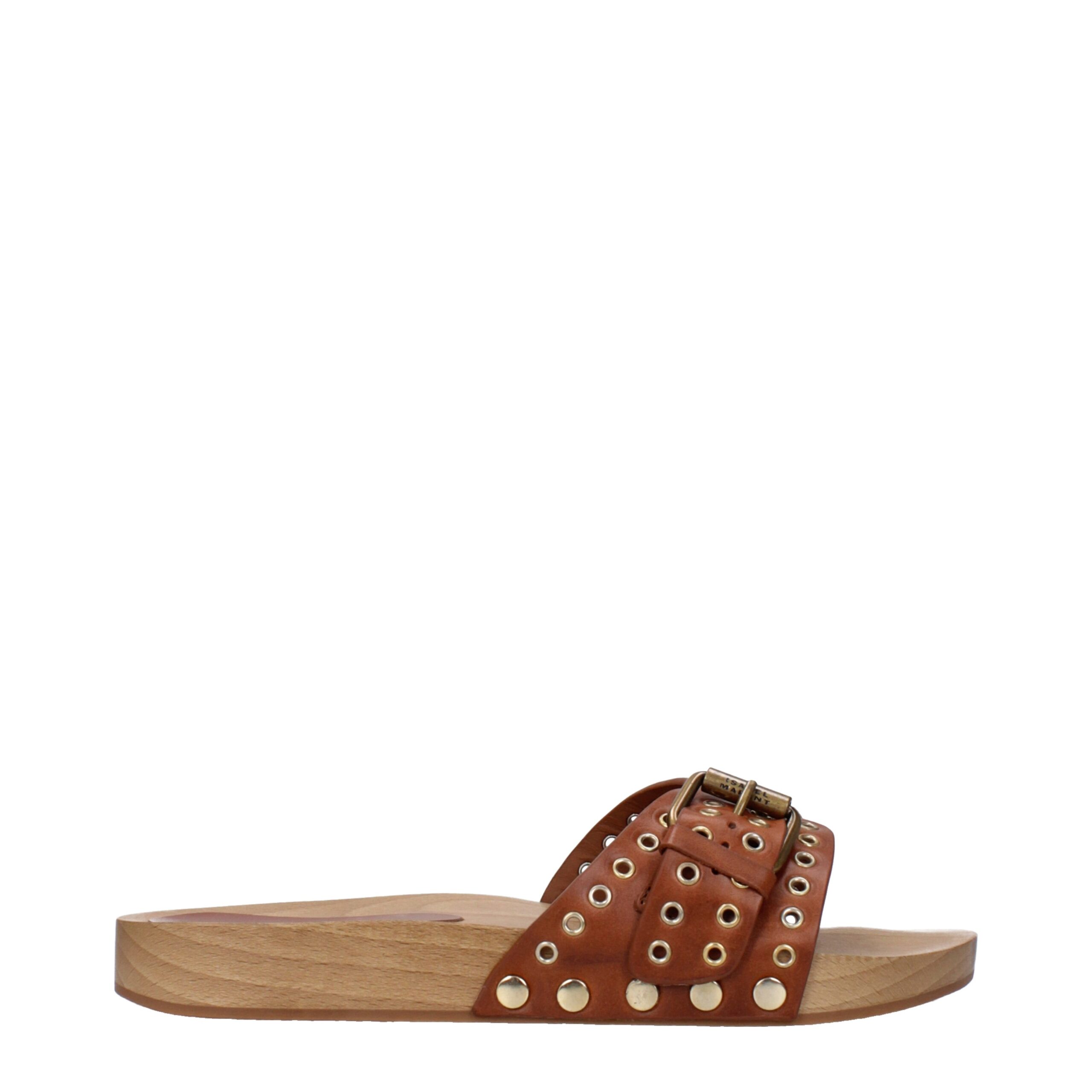Studded Leren Slide Sandalen