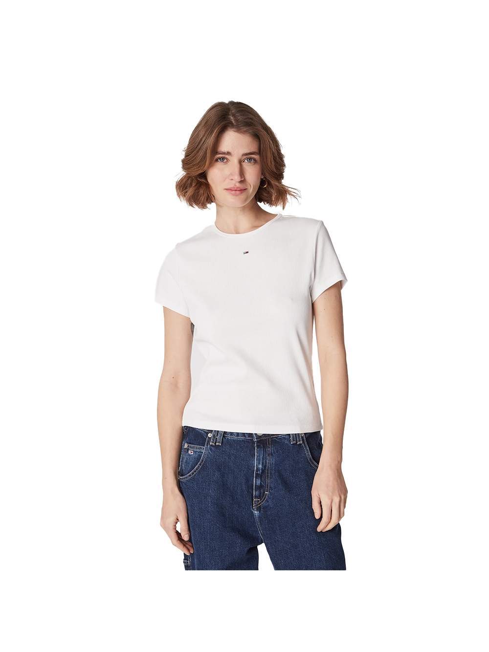 T-shirt Tommy Jeans Women's Essential Cotelé - maat XS