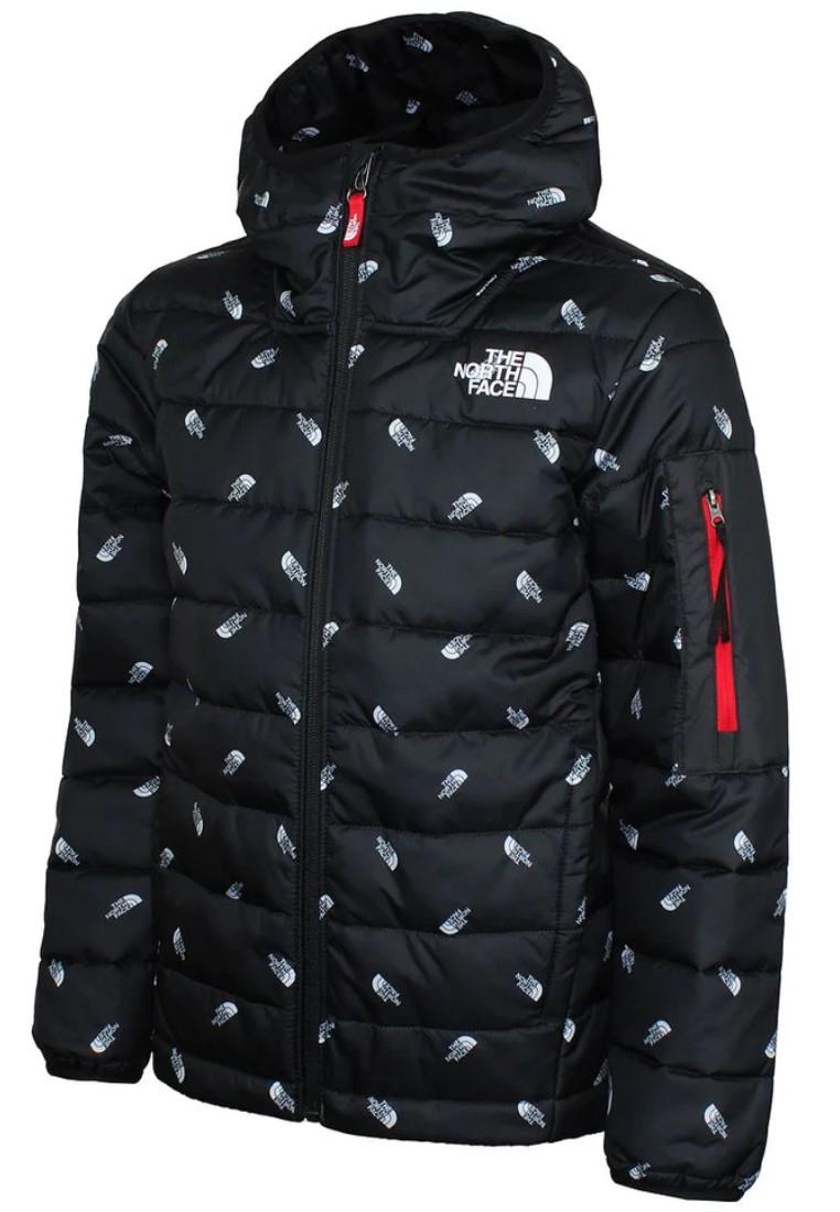 The North Face Junior jongens gewatteerde jas II / TNF zwarte logoprint - maat XL