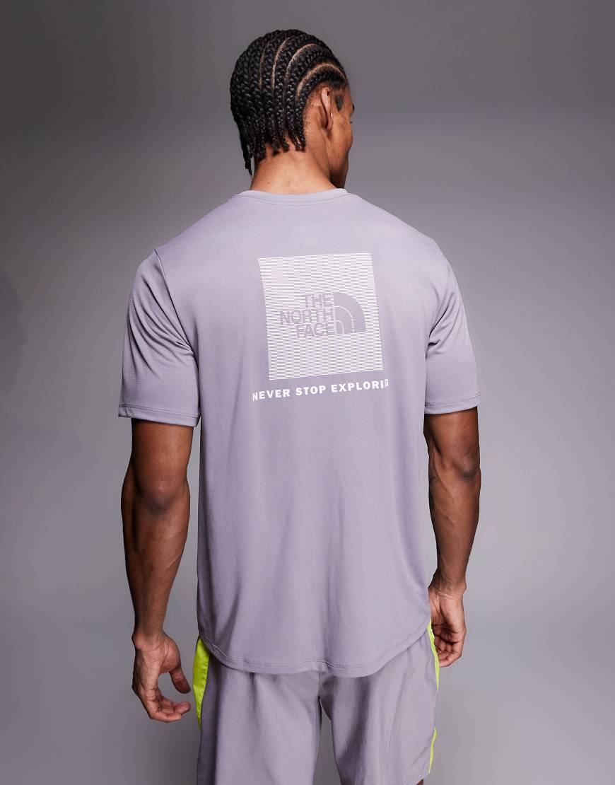 The North Face - Training 24%7 Box NS - T-Shirt in Grau mit Rückenprint