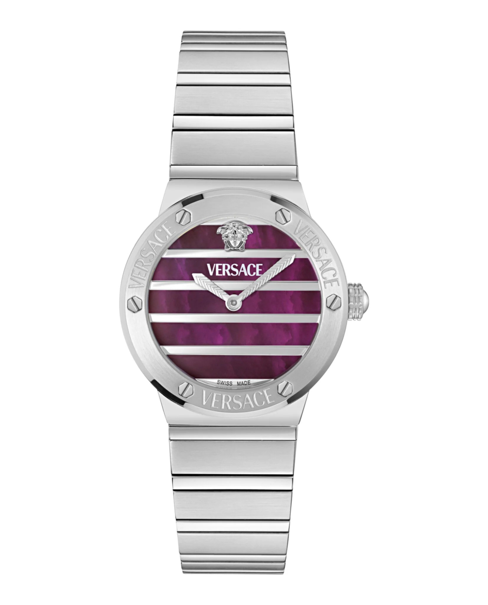 Versace Greca Logo Pearl Dames Horloge Zilverkleurig VE0S00125 - maat One Size