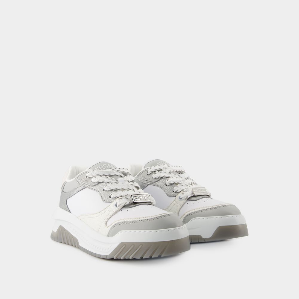 Versace Odissea Sneakers - - Leer - Grijs/Zwart - maat EU 45