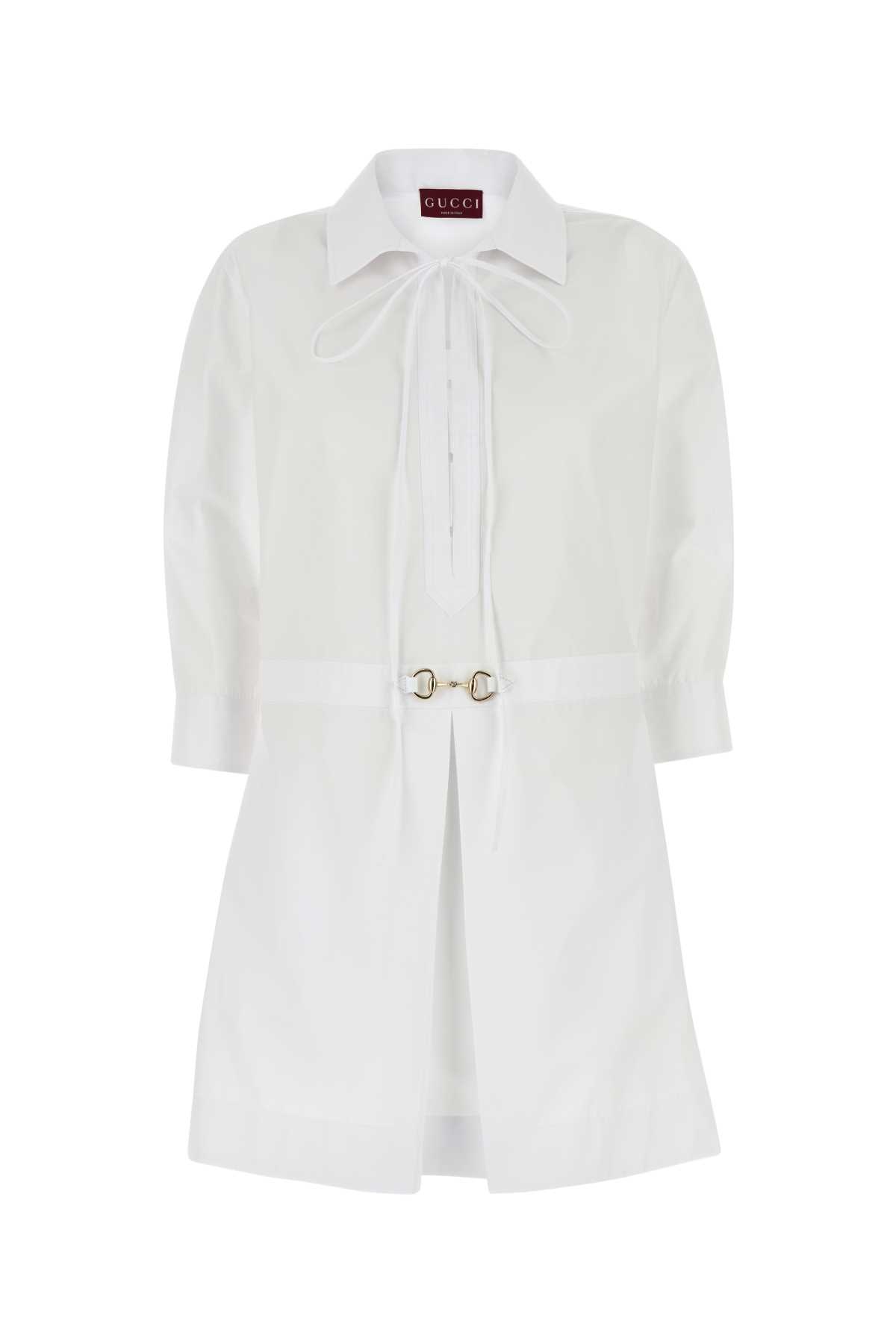 Witte Poplin Hemdress