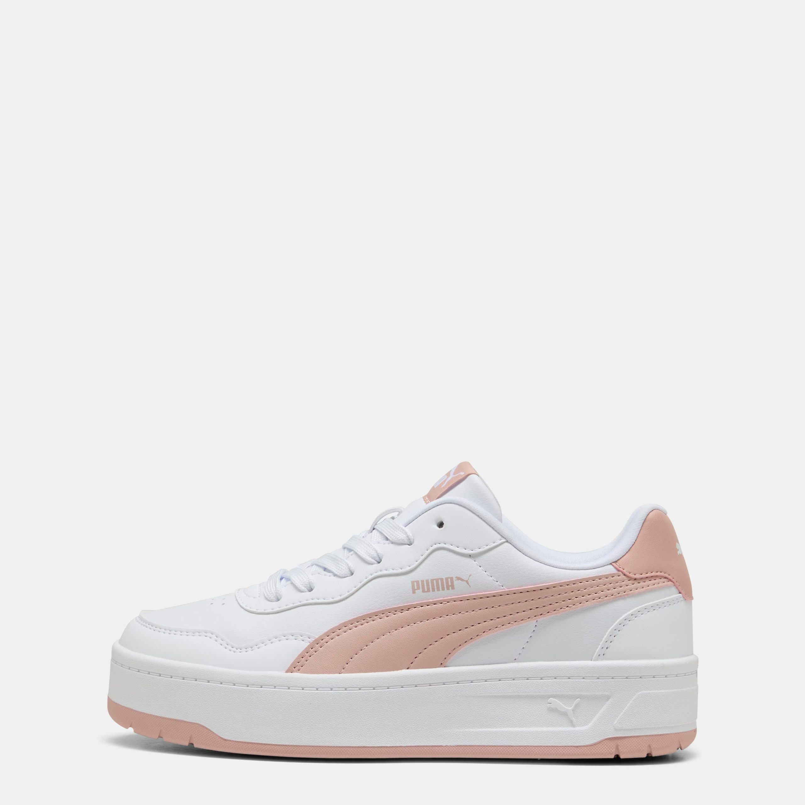 Women's Puma Court Lally Skye Trainers in White pink - maat EU 39/ UK 6