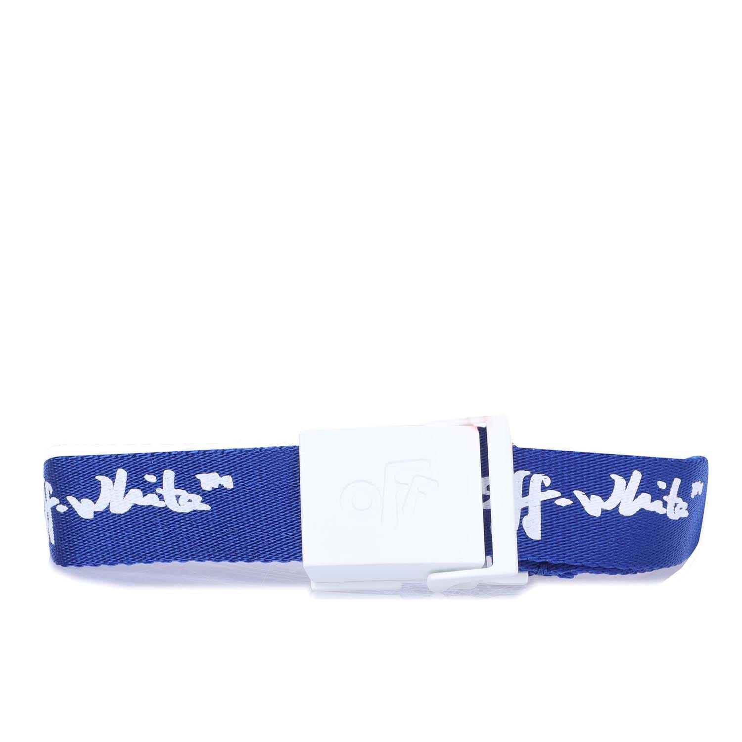 Accessoires Off White Juniors Script Riem in marine-wit
