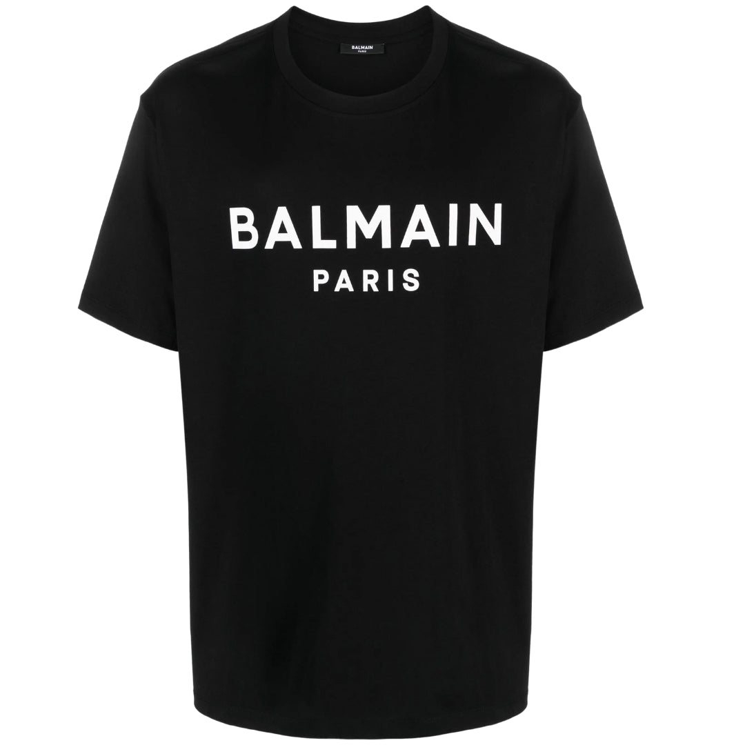 Balmain Paris Bold Brand Logo Zwart T-shirt