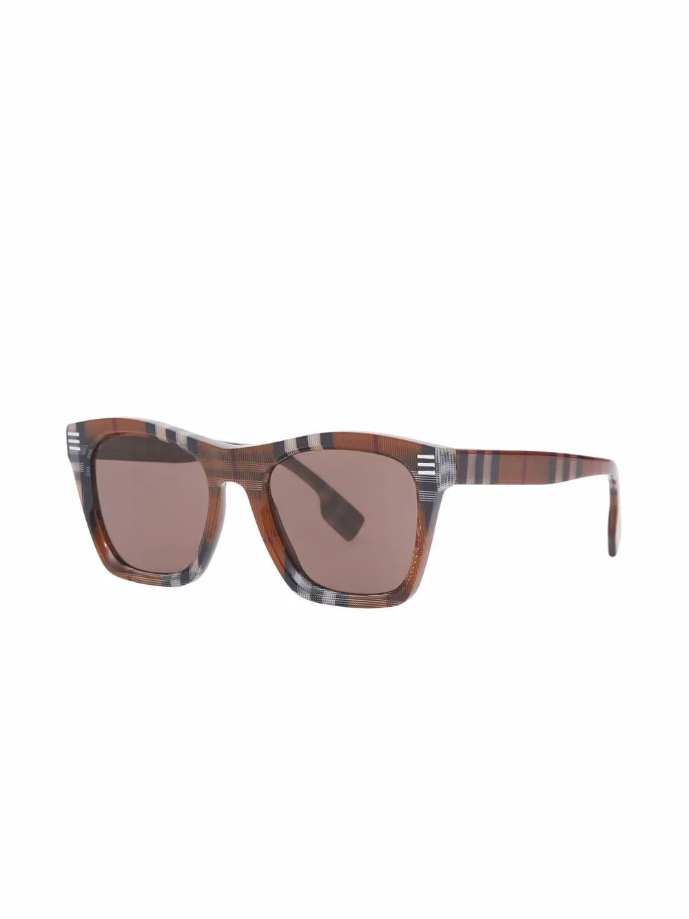 Burberry Eyewear Zonnebril met geruit montuur - Bruin