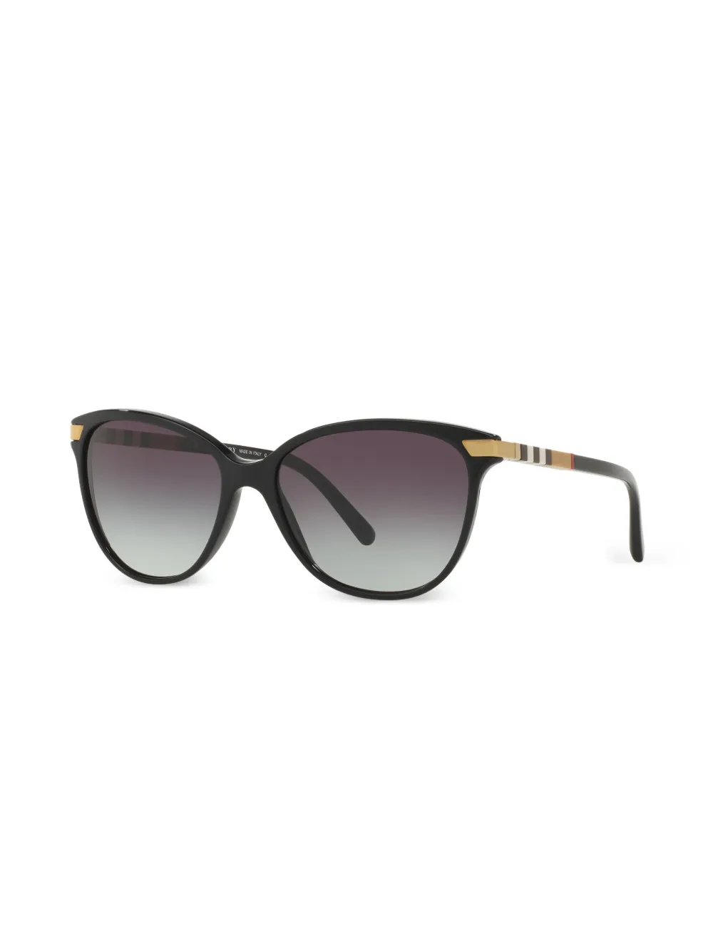 Burberry Eyewear Zonnebril met rond montuur - Zwart