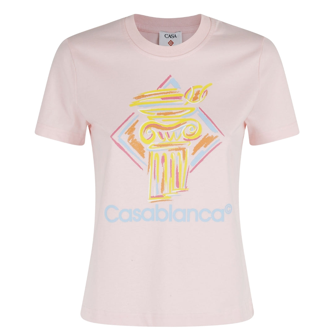 Casablanca Diamond Column Roze T-shirts