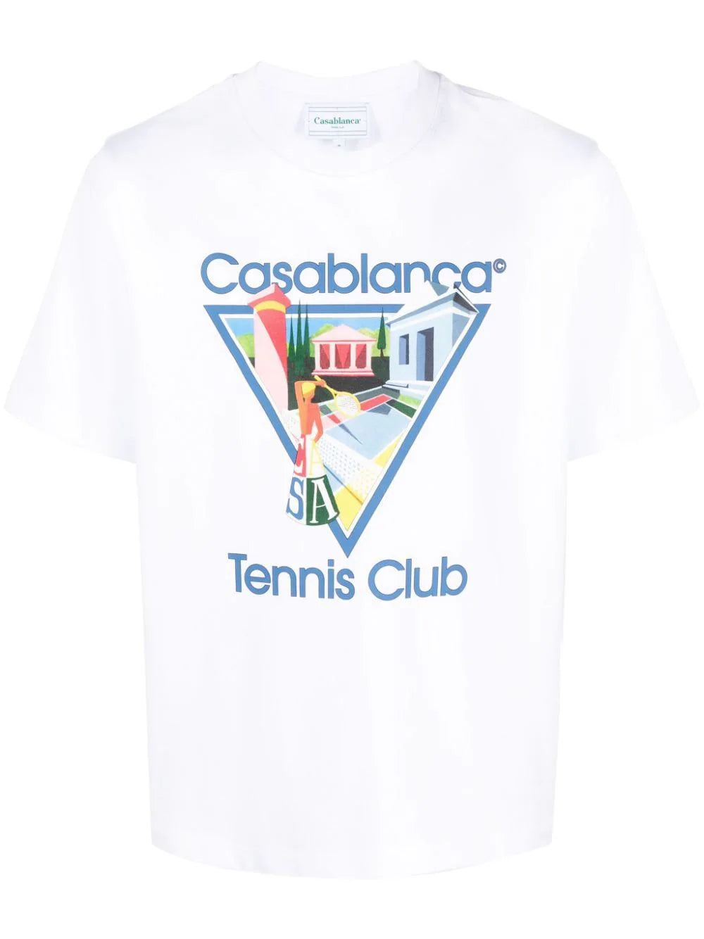 Casablanca La Joueuse Tennisclub T-shirt in wit