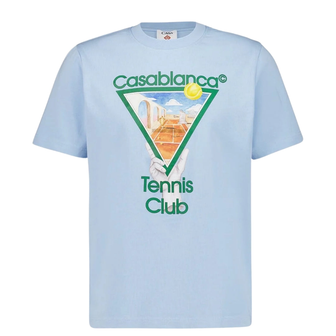 Casablanca Metaphysical Tennis Icon Blauw T-shirt