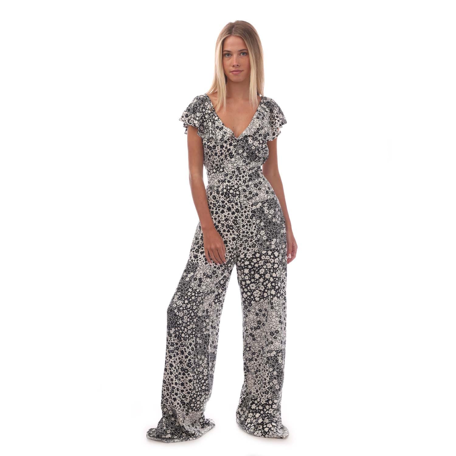 Dames Nobodys Child Suki Bloemige Flutter Jumpsuit in Bloemenprint