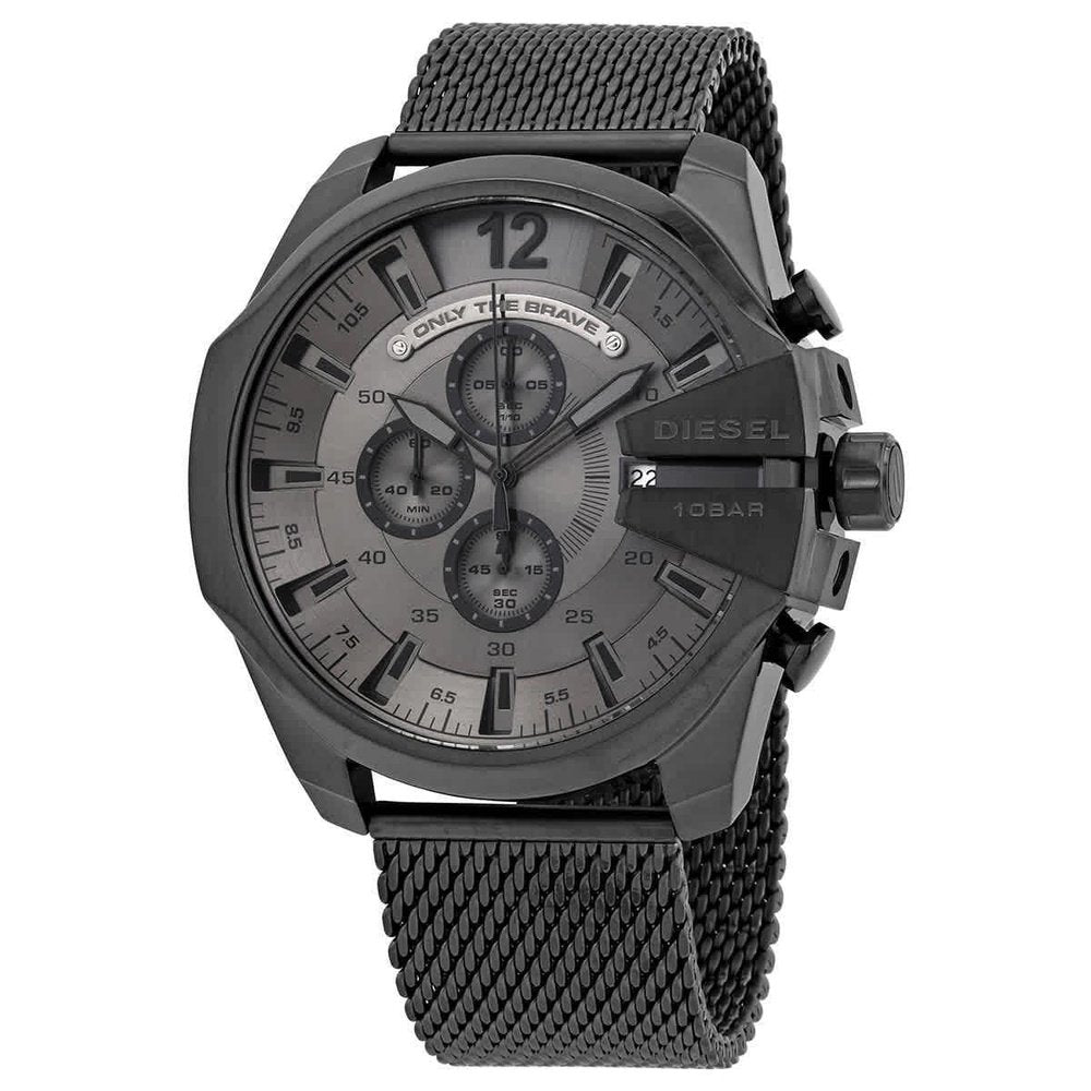 Diesel DZ4527 Mega Chief Chronograaf Gunmetal Roestvrij Staal Herenhorloge